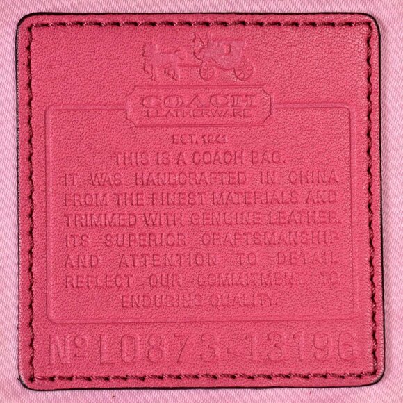 Coach Pink Tote with Signature Monogram - Picture 3 of 12